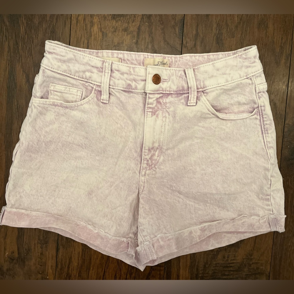 NWOT - Universal Thread Light Purple Stonewash Vintage Midi Cotton Shorts Size 4